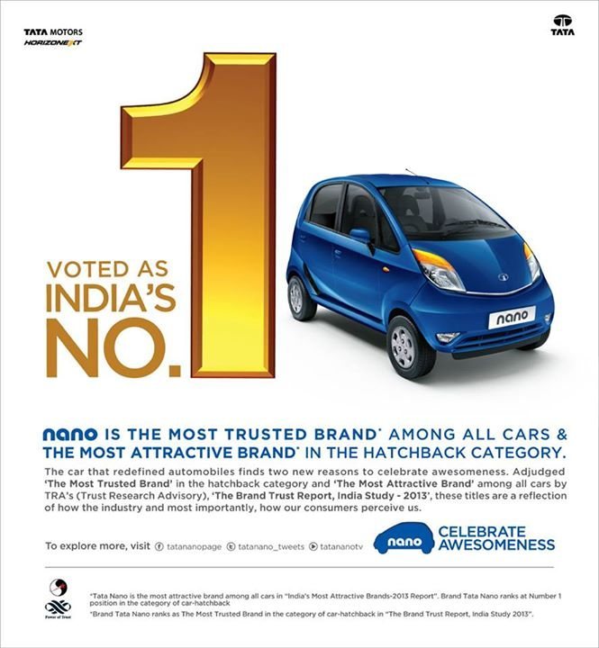 Tata Nano, Press advertising