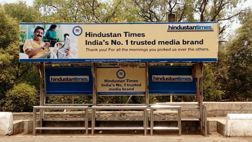 Hindustan Times, Bus shelters