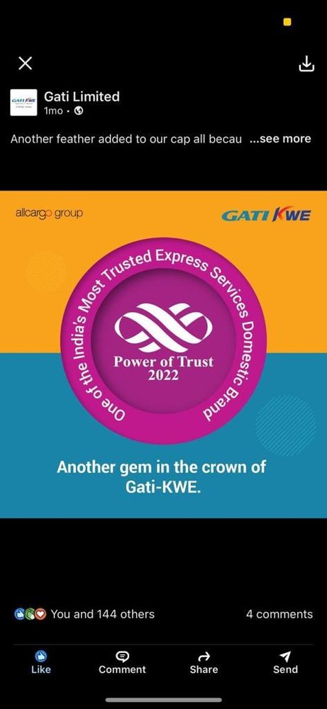 Gati, Branch display
