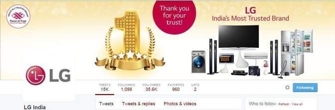 LG, Social media header