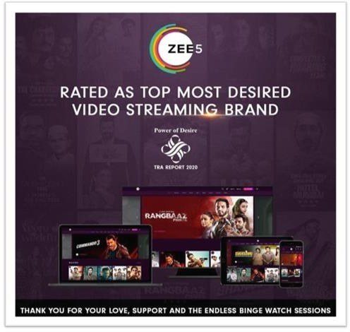 Zee5, Advertising